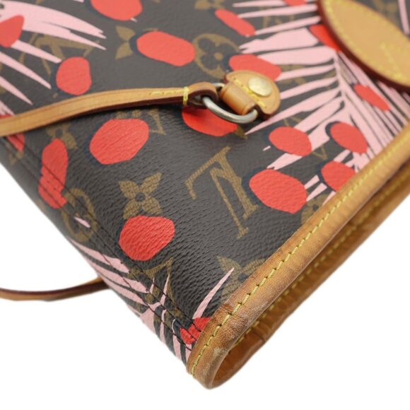 Louis Vuitton  Neverfull MM Jungle Dots Monogram Canvas Brown Tote Brown - Picture 6 of 15